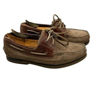 Sperry’s | Men's Brown Leather Boat Shoes Slip on loafers 9.5